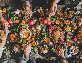 Thanksgiving table spread