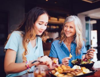 women at restaurant