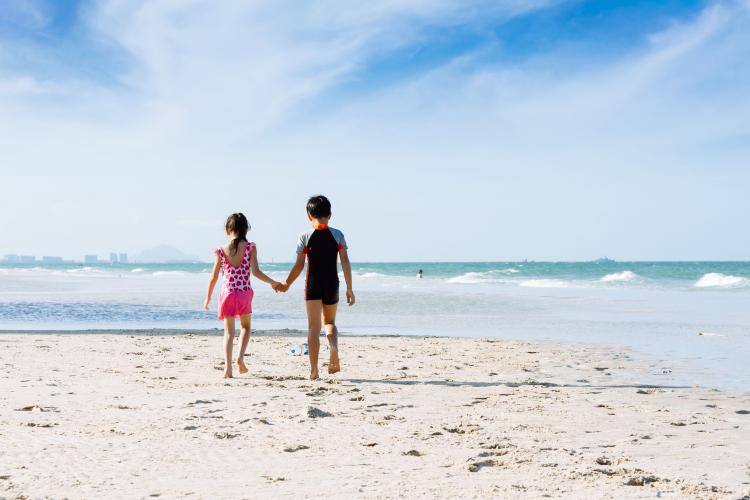 kids on beach
