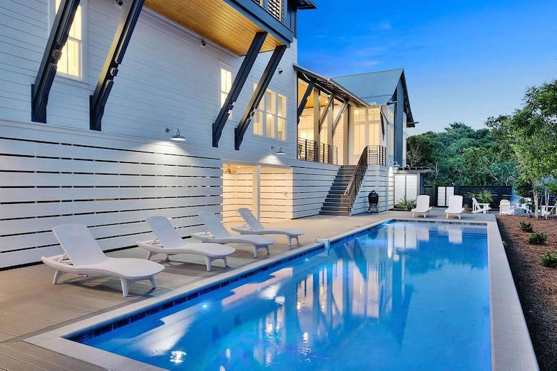 A private pool at a 30A vacation rental