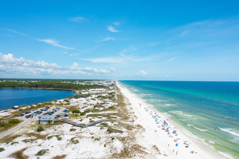 An aerial view of 30A