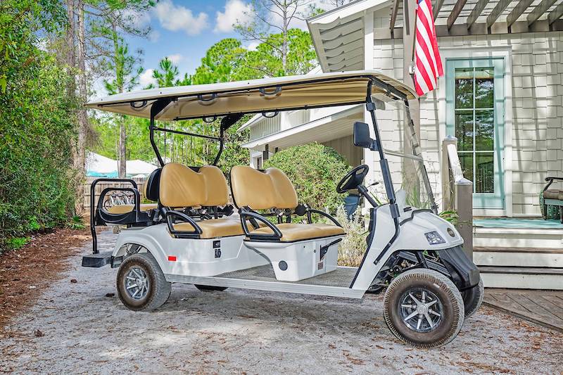 A golf cart 