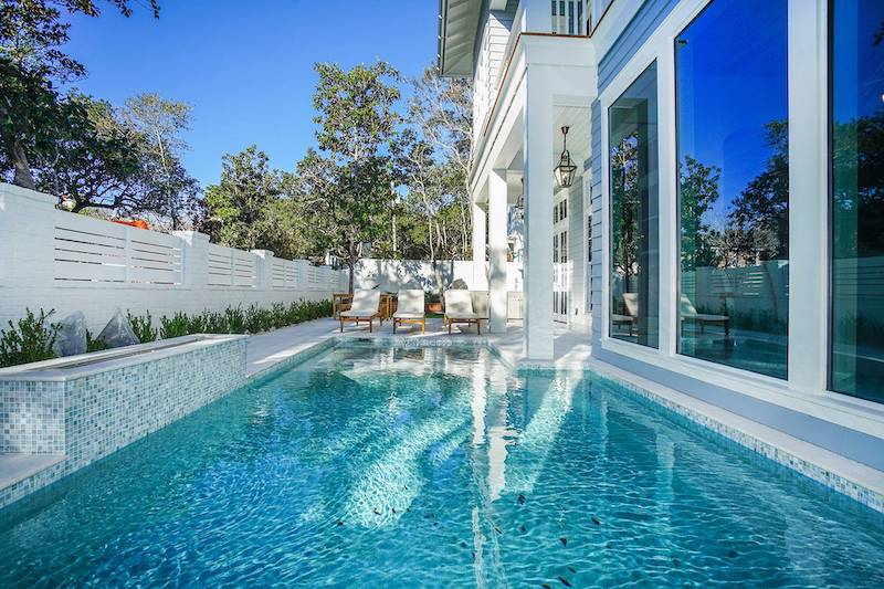 A private pool of a 30A vacation rental